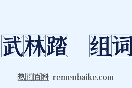 武林踏鐙组词是什么意思的图片